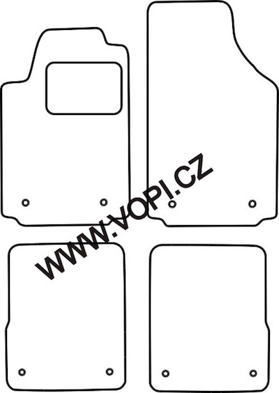 Autokoberce Audi A2 1999 - 2005 Colorfit Fun (209)